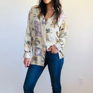 Vintage Silk Button Down